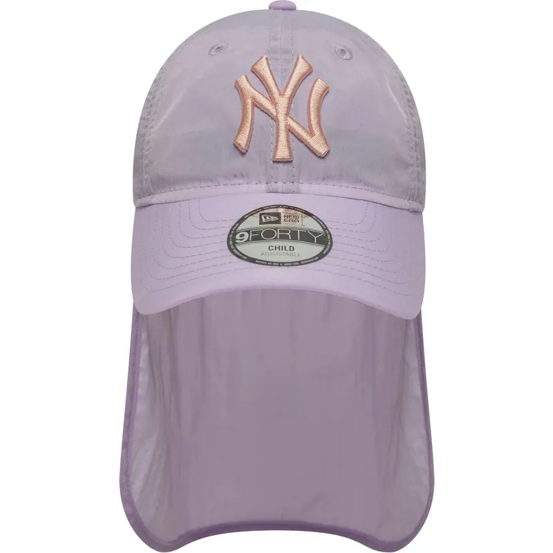 violet-buet-kasket-snapback-til-dreng-9forty-sun-shield-fra-new-york-yankees-mlb-fra-new-era