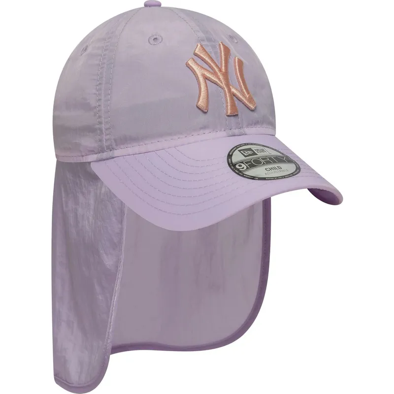 violet-buet-kasket-snapback-til-dreng-9forty-sun-shield-fra-new-york-yankees-mlb-fra-new-era