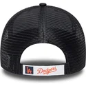 marinebla-justerbar-truckerkasket-til-dreng-med-rodt-logo-9forty-homefield-los-angeles-dodgers-mlb-fra-new-era