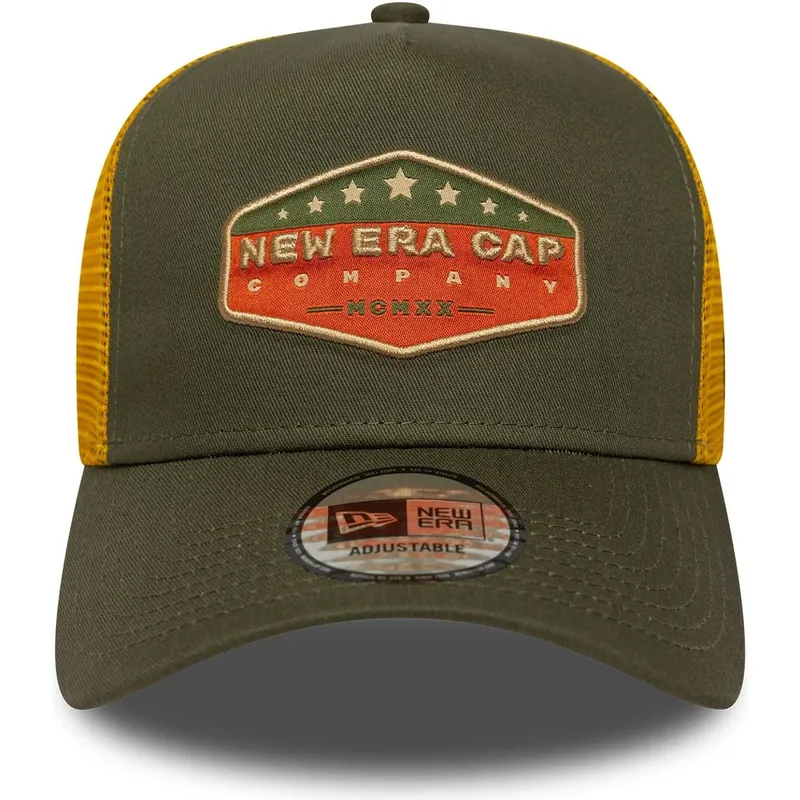 gron-og-gul-trucker-kasket-a-frame-cotton-patch-fra-new-era