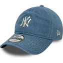 justerbar-bla-buet-kasket-9twenty-denim-fra-new-york-yankees-mlb-fra-new-era