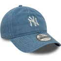 justerbar-bla-buet-kasket-9twenty-denim-fra-new-york-yankees-mlb-fra-new-era