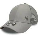 gra-justerbar-trucker-kasket-9forty-flawless-fra-new-york-yankees-mlb-fra-new-era