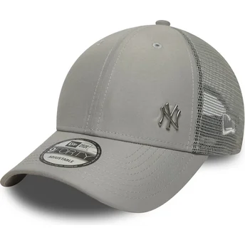 Grå justerbar trucker-kasket 9FORTY Flawless fra New York Yankees MLB fra New Era