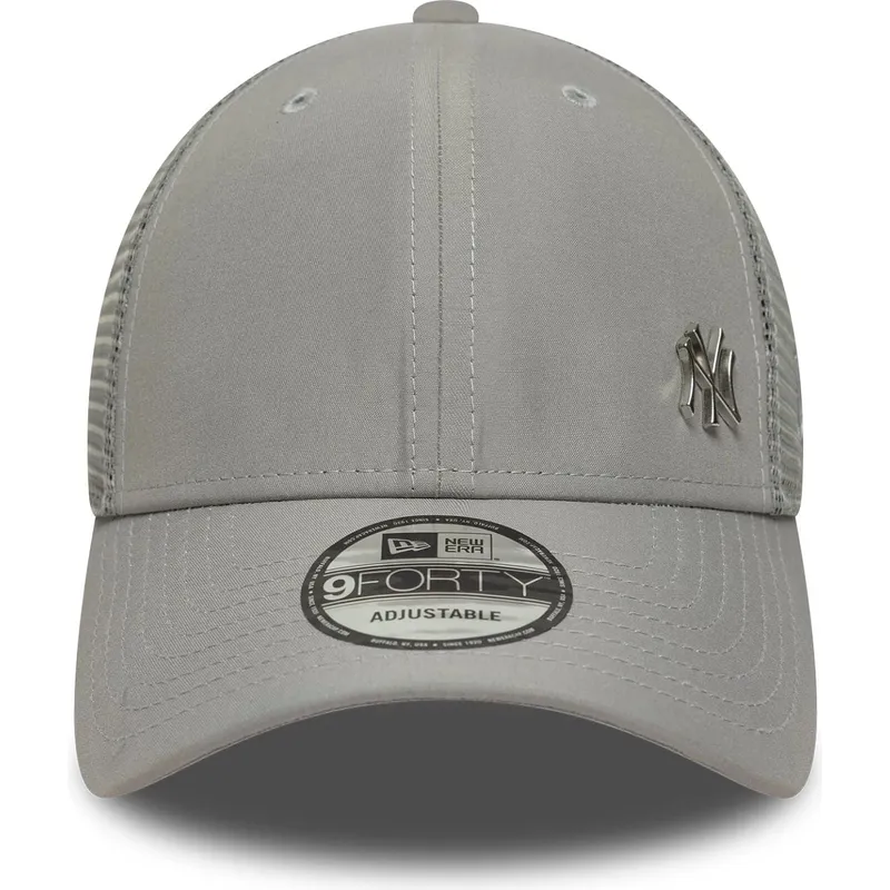 gra-justerbar-trucker-kasket-9forty-flawless-fra-new-york-yankees-mlb-fra-new-era