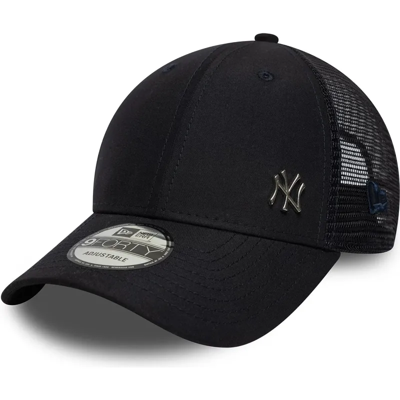 justerbar-marinebla-trucker-kasket-9forty-flawless-fra-new-york-yankees-mlb-fra-new-era