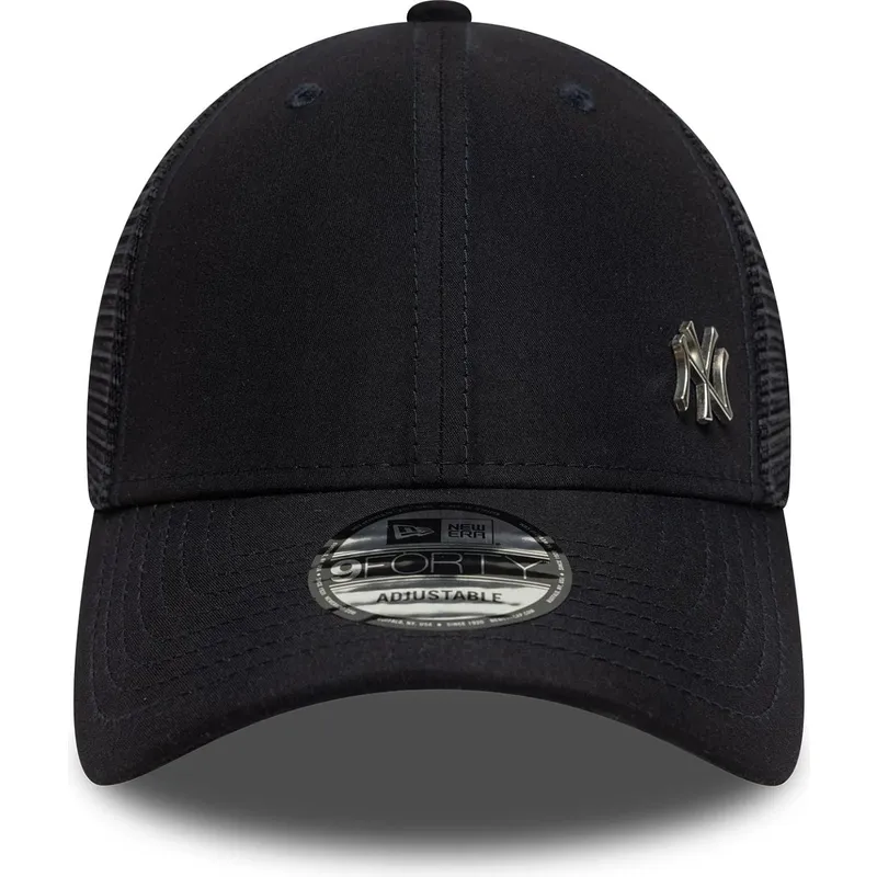 justerbar-marinebla-trucker-kasket-9forty-flawless-fra-new-york-yankees-mlb-fra-new-era