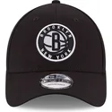 justerbar-sort-buet-kasket-til-drenge-9forty-the-league-brooklyn-nets-nba-fra-new-era