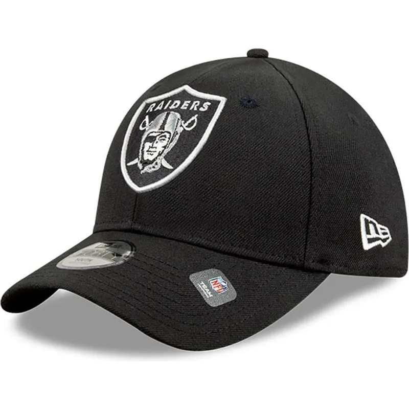 buet-sort-justerbar-kasket-til-born-9forty-the-league-fra-las-vegas-raiders-nfl-fra-new-era