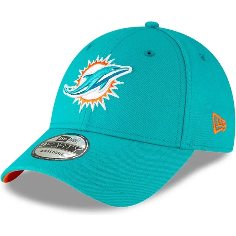 justerbar-bla-buet-kasket-til-born-9forty-the-league-fra-miami-dolphins-nfl-fra-new-era