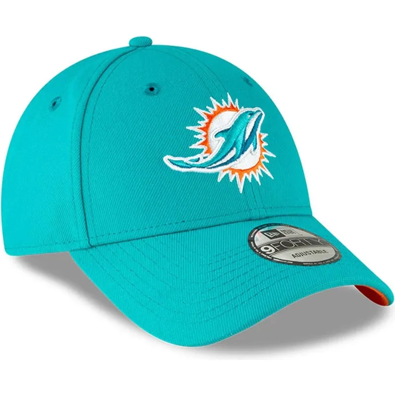justerbar-bla-buet-kasket-til-born-9forty-the-league-fra-miami-dolphins-nfl-fra-new-era