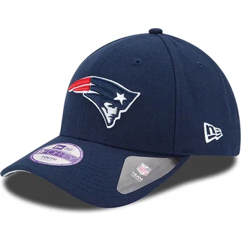Justerbar mørkeblå buet kasket til drenge 9FORTY The League af New England Patriots NFL fra New Era