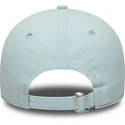 justerbar-bla-buet-kasket-med-marineblat-logo-9twenty-linen-fra-los-angeles-dodgers-mlb-fra-new-era