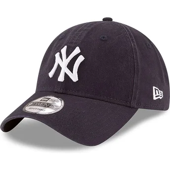 New Era New York Yankees MLB 9TWENTY Core Classic justerbar marineblå buet kasket