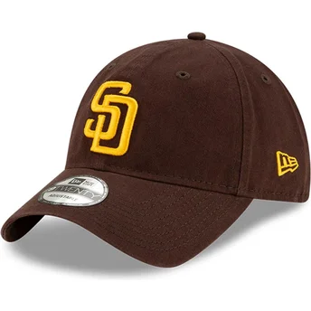 Brun justerbar buet kasket 9TWENTY Core Classic fra San Diego Padres MLB fra New Era