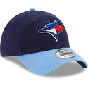 marinebla-justerbar-9twenty-core-classic-kasket-fra-toronto-blue-jays-mlb-fra-new-era