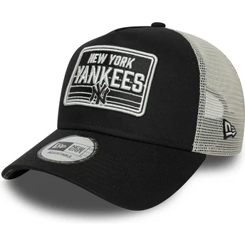 New Era New York Yankees MLB sort og hvid A Frame Patch trucker kasket