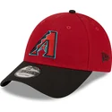 justerbar-9forty-the-league-arizona-diamondbacks-mlb-marinebla-og-rod-kasket-fra-new-era