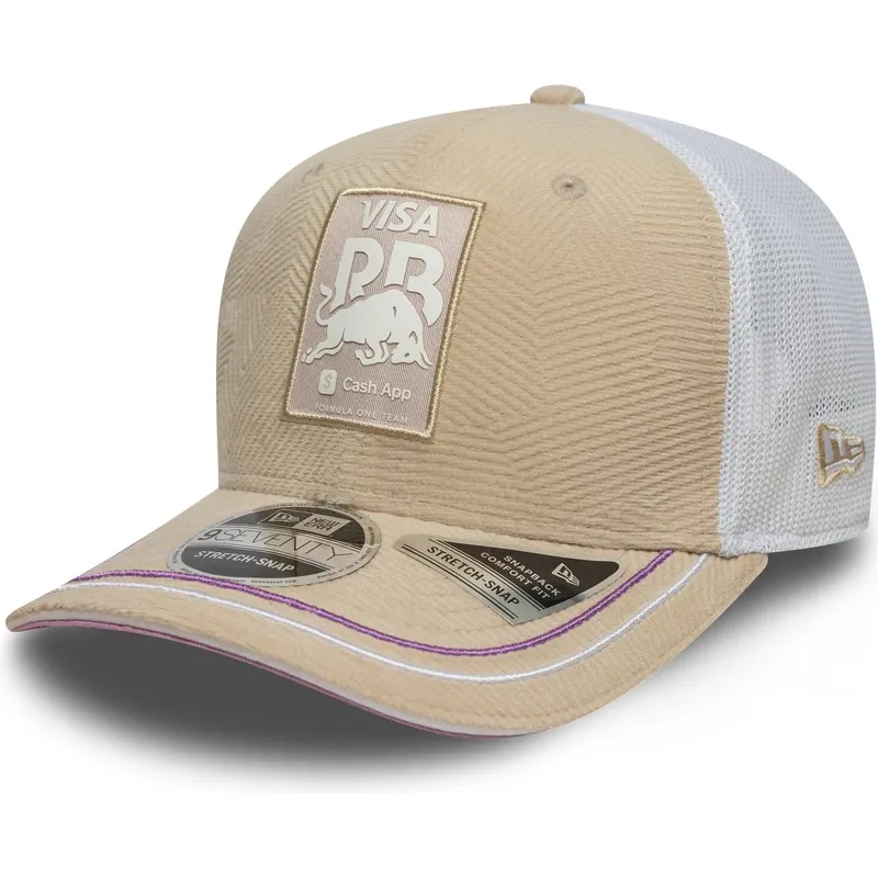 beige-trucker-kasket-9seventy-stretch-snap-monaco-race-special-fra-racing-bulls-f1-team-formula-1-fra-new-era