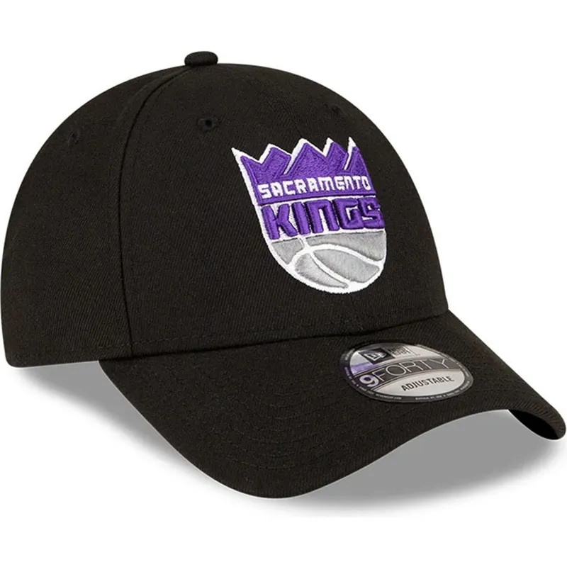 sort-justerbar-curved-kasket-9forty-the-league-fra-sacramento-kings-nba-fra-new-era