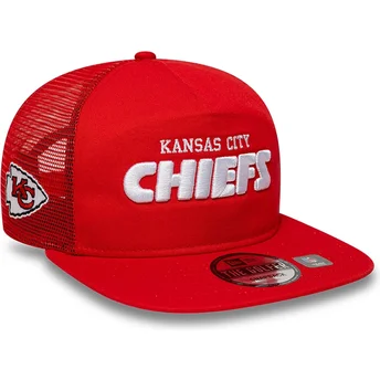 Rød flad trucker kasket Golfer International Series Games 2024 fra Kansas City Chiefs NFL fra New Era
