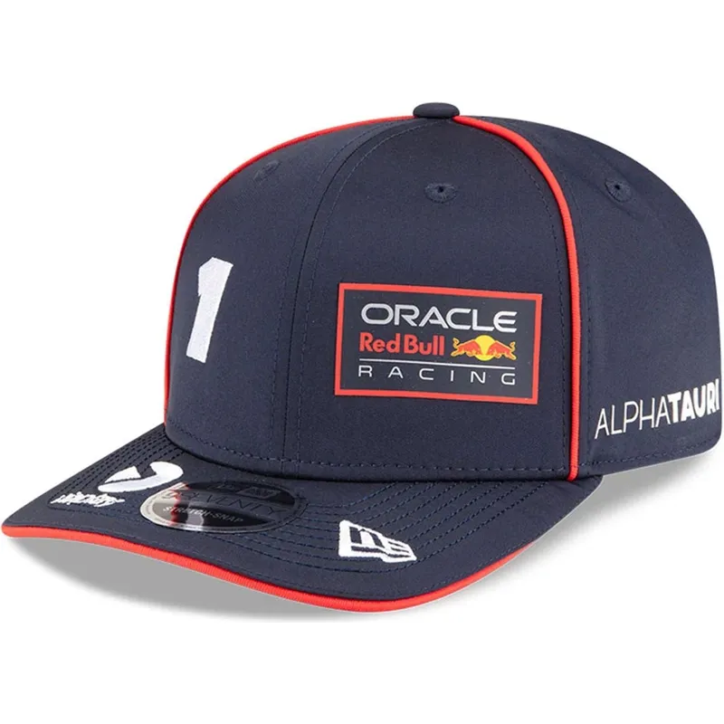 marinebla-buet-snapback-kasket-9seventy-stretch-snap-fra-red-bull-racing-formula-1-max-verstappen-fra-new-era
