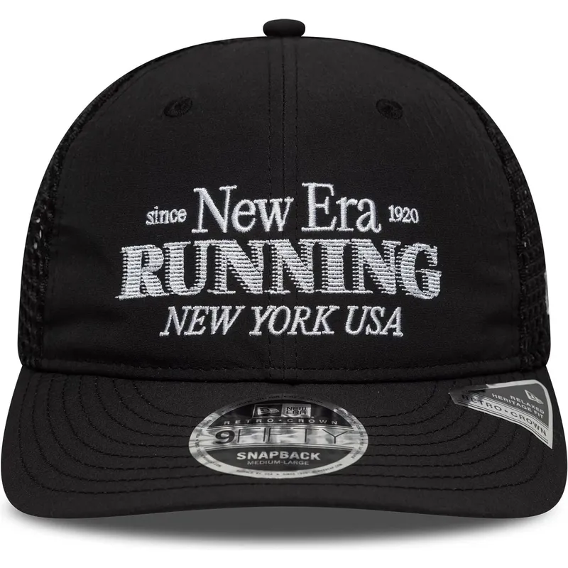 justerbar-sort-trucker-kasket-9fifty-running-retro-crown-fra-new-era