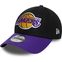 justerbar-sort-og-violet-9forty-side-patch-los-angeles-lakers-nba-kasket-fra-new-era
