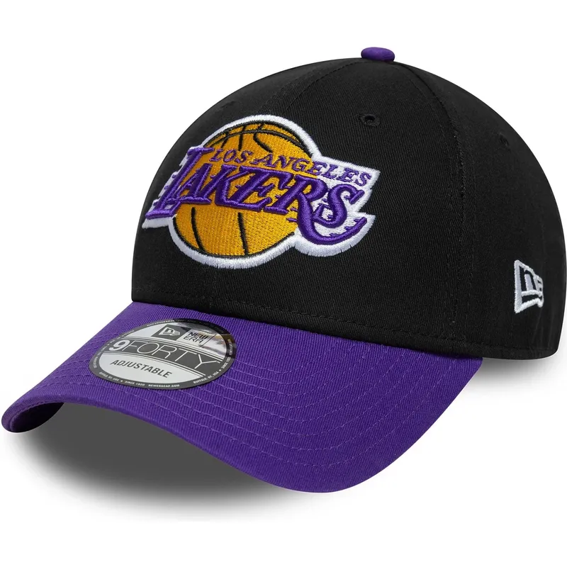 justerbar-sort-og-violet-9forty-side-patch-cap-fra-los-angeles-lakers-nba-af-new-era