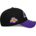justerbar-sort-og-violet-9forty-side-patch-los-angeles-lakers-nba-kasket-fra-new-era