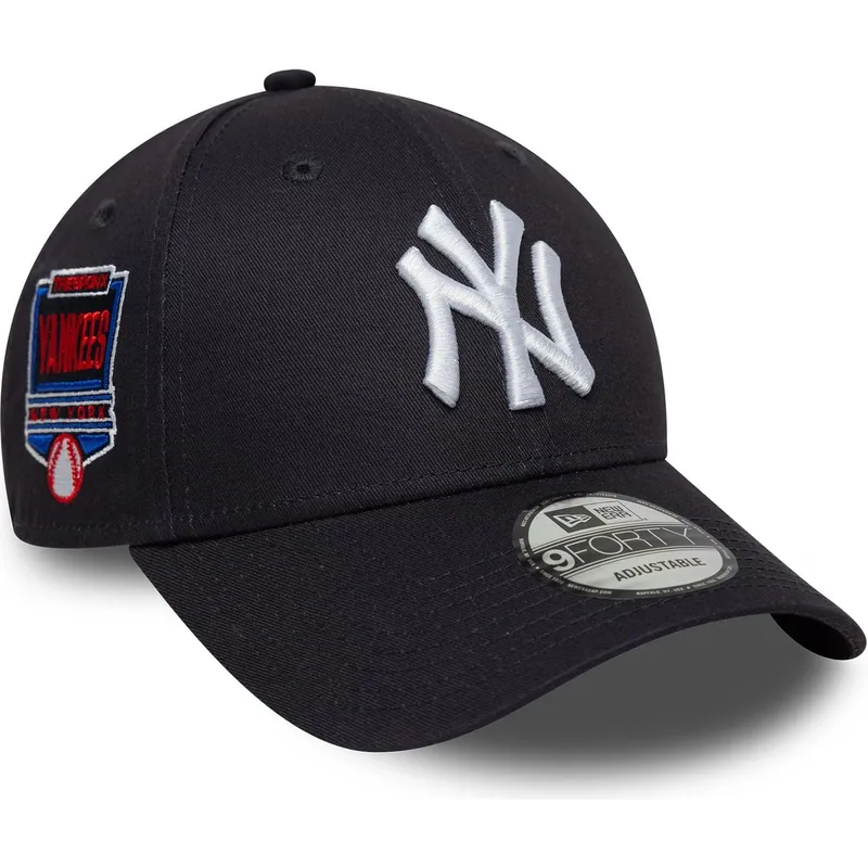 new-era-new-york-yankees-mlb-9forty-side-patch-justerbar-marinebla-buet-kasket