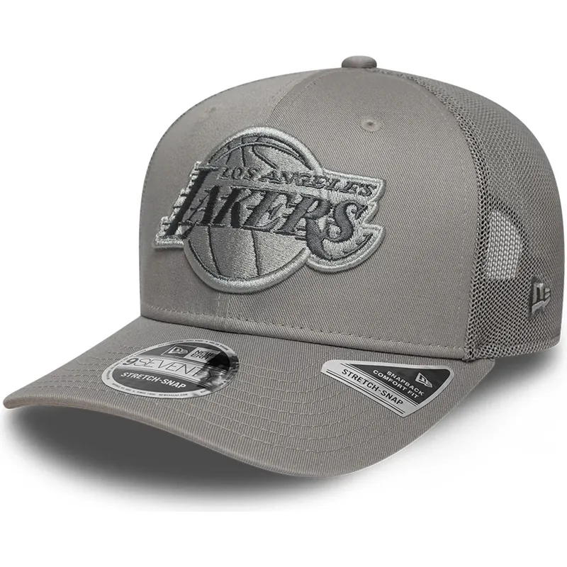 gra-trucker-kasket-med-grat-logo-9seventy-stretch-snap-tonal-fra-los-angeles-lakers-nba-fra-new-era