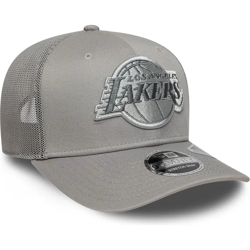 gra-trucker-kasket-med-grat-logo-9seventy-stretch-snap-tonal-fra-los-angeles-lakers-nba-fra-new-era
