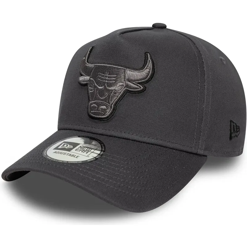 gra-buet-snapback-kasket-med-grat-logo-e-frame-tonal-outline-af-chicago-bulls-nba-fra-new-era
