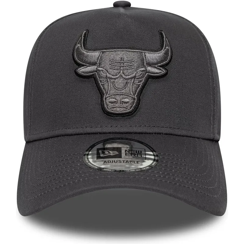 gra-buet-snapback-kasket-med-grat-logo-e-frame-tonal-outline-af-chicago-bulls-nba-fra-new-era