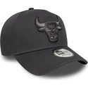 gra-buet-snapback-kasket-med-grat-logo-e-frame-tonal-outline-af-chicago-bulls-nba-fra-new-era