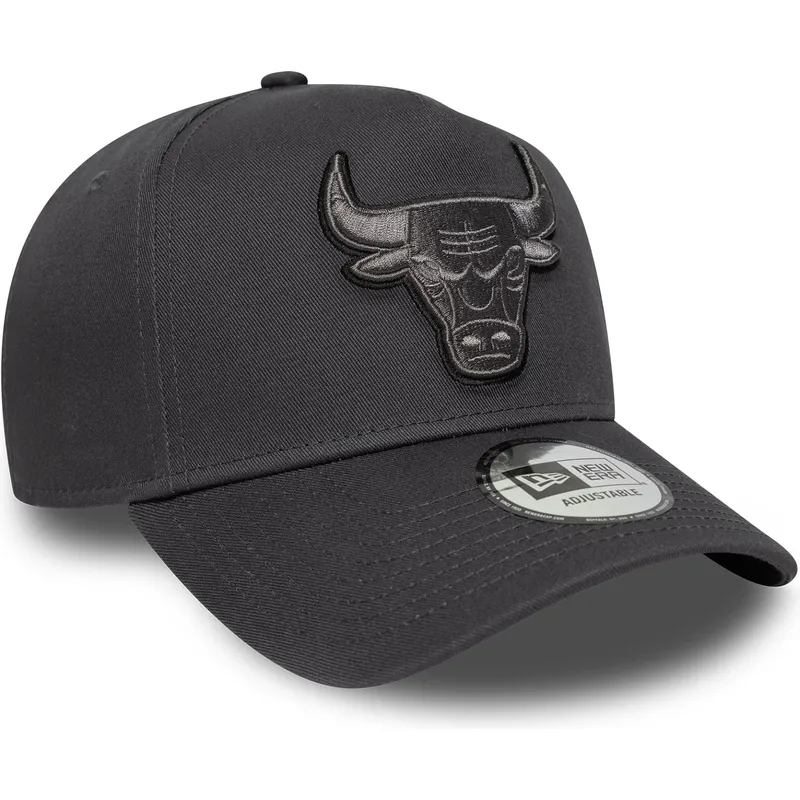 gra-buet-snapback-kasket-med-grat-logo-e-frame-tonal-outline-af-chicago-bulls-nba-fra-new-era