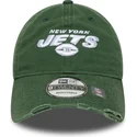 justerbar-gron-buet-kasket-9twenty-washed-distress-fra-new-york-jets-nfl-fra-new-era