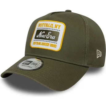 Gorra curva grøn snapback E Frame Washed Patch fra New Era
