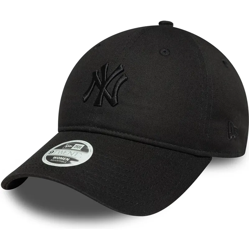 sort-justerbar-buet-kasket-til-kvinder-med-sort-logo-9twenty-bow-back-fra-new-york-yankees-mlb-fra-new-era