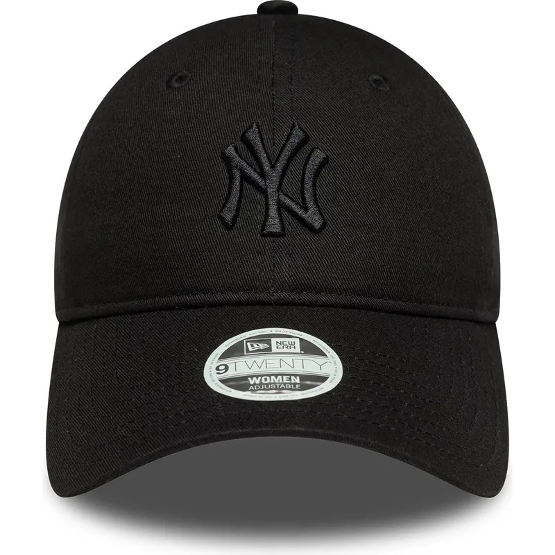 sort-justerbar-buet-kasket-til-kvinder-med-sort-logo-9twenty-bow-back-fra-new-york-yankees-mlb-fra-new-era