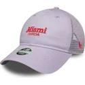 violet-justerbar-trucker-cap-til-kvinder-9twenty-city-of-miami-cities-and-beaches-fra-new-era