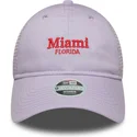 violet-justerbar-trucker-cap-til-kvinder-9twenty-city-of-miami-cities-and-beaches-fra-new-era