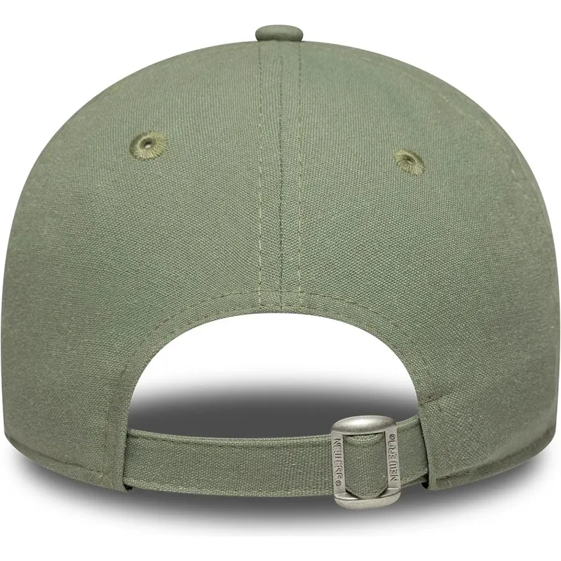 gron-justerbar-buet-kasket-til-kvinder-med-gront-logo-9twenty-linen-fra-detroit-tigers-mlb-fra-new-era