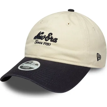 Beige og marineblå justerbar kvindekasket 9TWENTY fra New Era