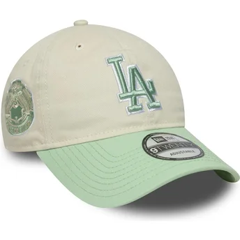 Beige og grøn justerbar kvindekasket 9TWENTY World Series Cooperstown Los Angeles Dodgers MLB fra New Era