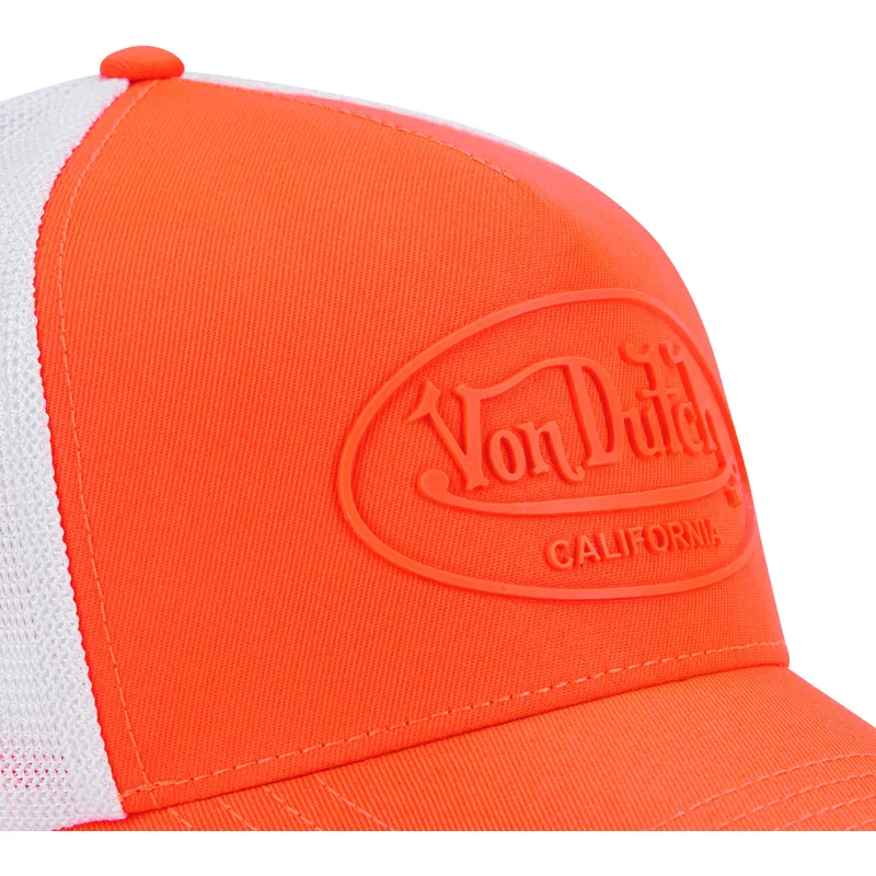 trucker-kasket-orange-og-hvid-fluo04-fra-von-dutch