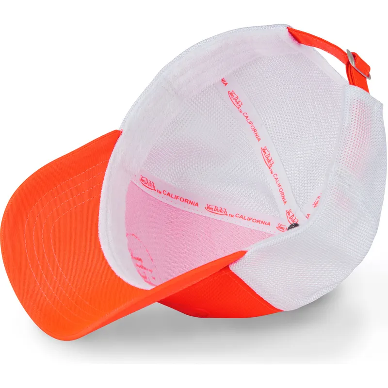trucker-kasket-orange-og-hvid-fluo04-fra-von-dutch