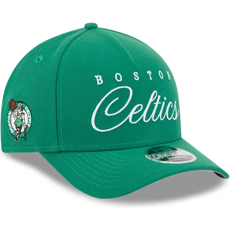 gron-curved-snapback-kasket-9forty-m-crown-draft-2025-fra-boston-celtics-nba-fra-new-era