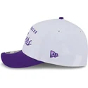 hvid-og-violet-buet-snapback-kasket-9forty-m-crown-draft-2025-fra-los-angeles-lakers-nba-fra-new-era